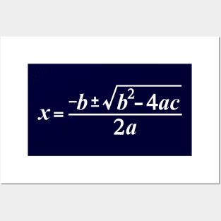 Quadratic Formula Algebra Math Posters and Art